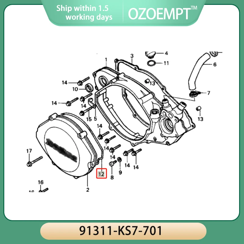 

Защитное кольцо сцепления OZOEMPT специально для CR250 87-01 CR500R 87-01 Замена 91311-KS7-701