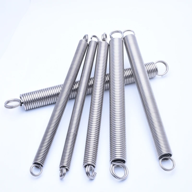1Pcs L300mm Double Coil L-Shaped Tension Spring Stretch Spring Steel Wire Tension Spring Wire Dia 2 2.5mm Outer Dia 12-30mm