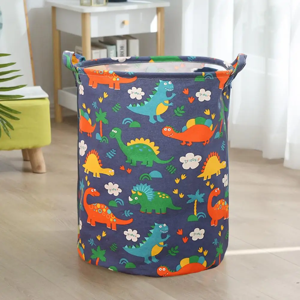 

Storage Basket Practical Foldable Rounded Edges Large Opening Laundry Storage Bag Dorm Supply