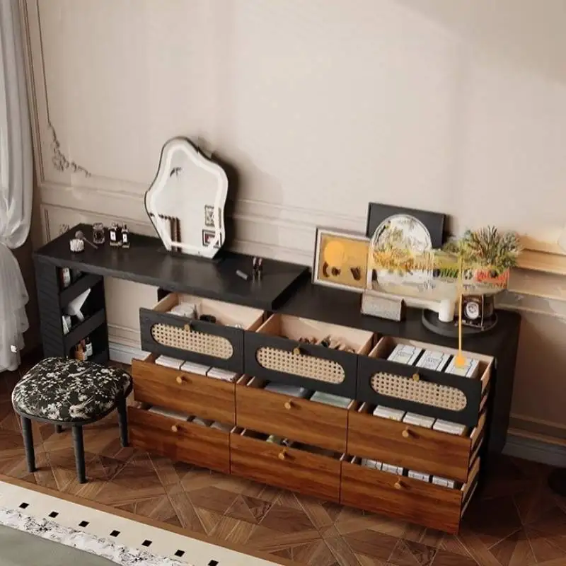 

Black Storage Vanity Table Dest Natural Brown Long Space Dressing Table Corner Modern Europa Makeup Tafel Furnitures For Bedroom