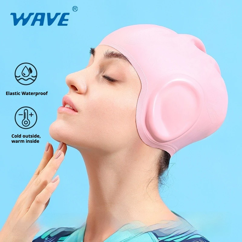 

Новая профессиональная силиконовая шапочка для плавания 2025 года для взрослых, детей, мужчин и женщин, для длинных волос, с защитой ушей, однотонная, для бассейна