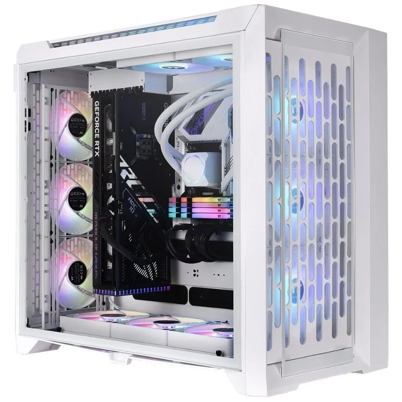 Chassis CTE C750 TG ARGB white sub-warehouse 360 water-cooled EATX main board desktop computer mainframe case