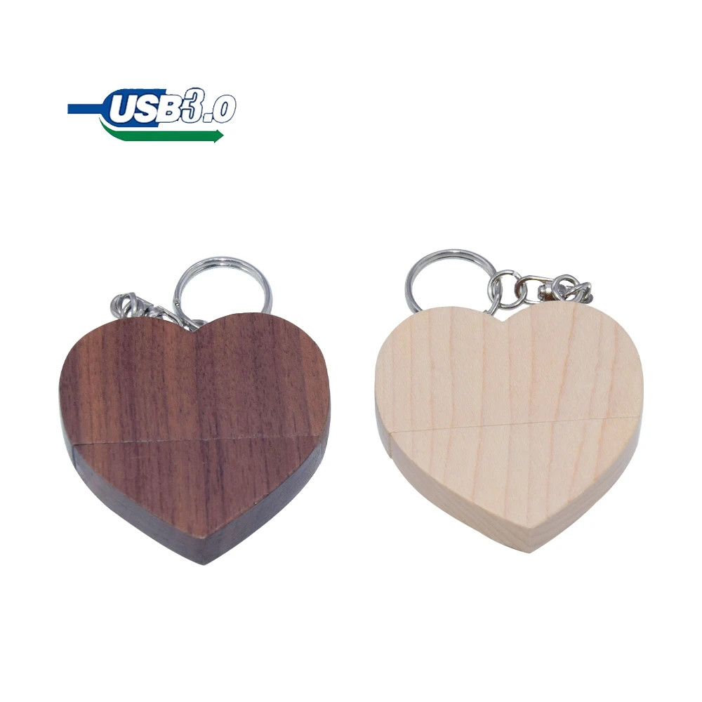 

Usb 3.0 Custom Logo Wood Heart Shape Usb Flash Drive 8g/16g/32g/64g Usb Pendrive Wedding Gift (Over 10pcs Free Logo)