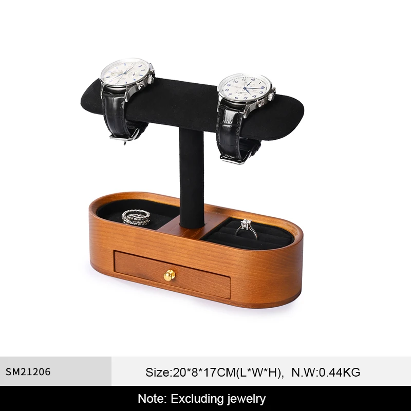 WoodTen Solid Wood Watches Display Stands Organizer Rack