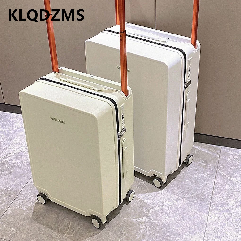 KLQDZMS-maleta rodante multifunción con cremallera, maleta con contraseña, carga USB, 26 pulgadas, 20 pulgadas, nueva