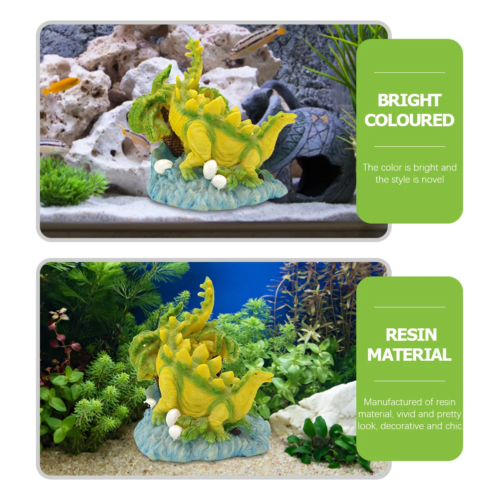 

Lifelike Resin Dragon Aquarium Ornament Underwater Fish Tank Decor Dinosaur Theme Landscape Craft Realistic Aquatic Scene