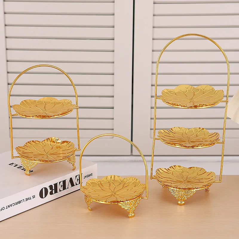 

Fashion 1/2/3 Layers Golden Metal CupCake Stand Cake Decorating Tools Neue Silikonformen 2023 Mini Cake Rack