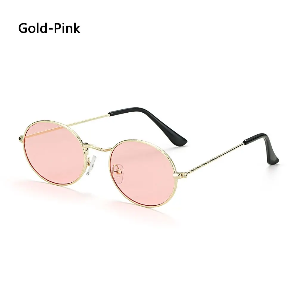 

Festival Unisex Steampunk UV400 Metal Men's Shades Gradient Mirror Glasses Sun Glasses Oval Sunglasses