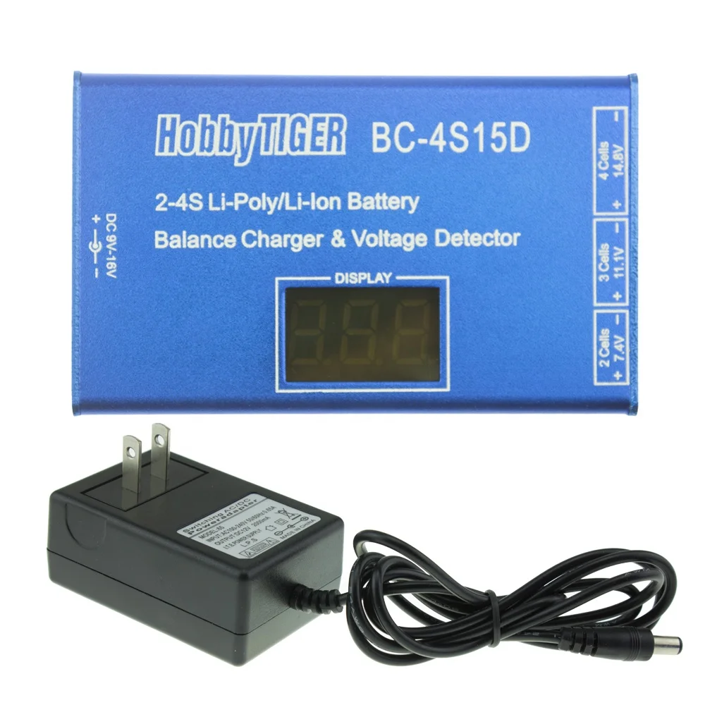 BC-4S15D Digital LCD Battery Charger Adapter 2S-4S LiPo Balance Voltage Detector for RC Parts & Accs