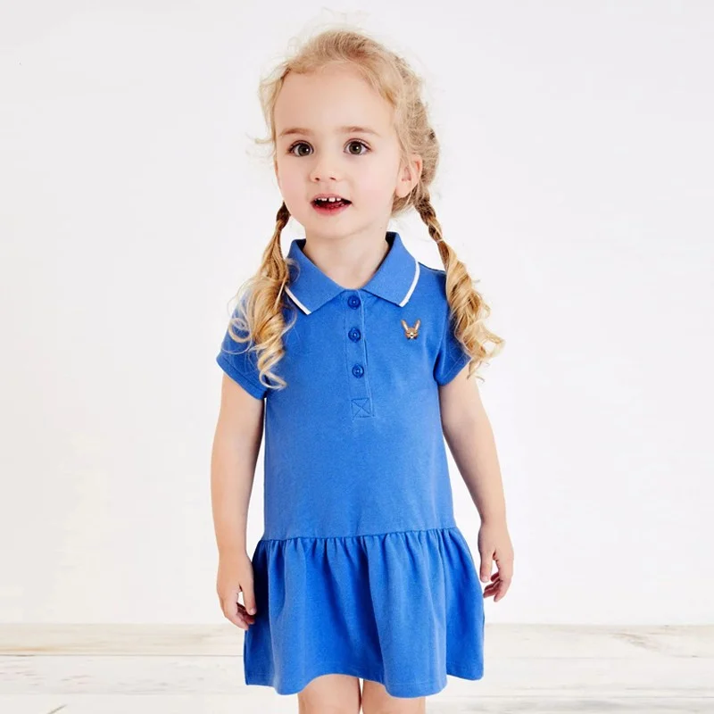 Jumping Meters 4-7T New Arrival Princess Girls Dresses Collar Animals Embroidery Cute Birthday Toddler Kids Frocks Costume Baby