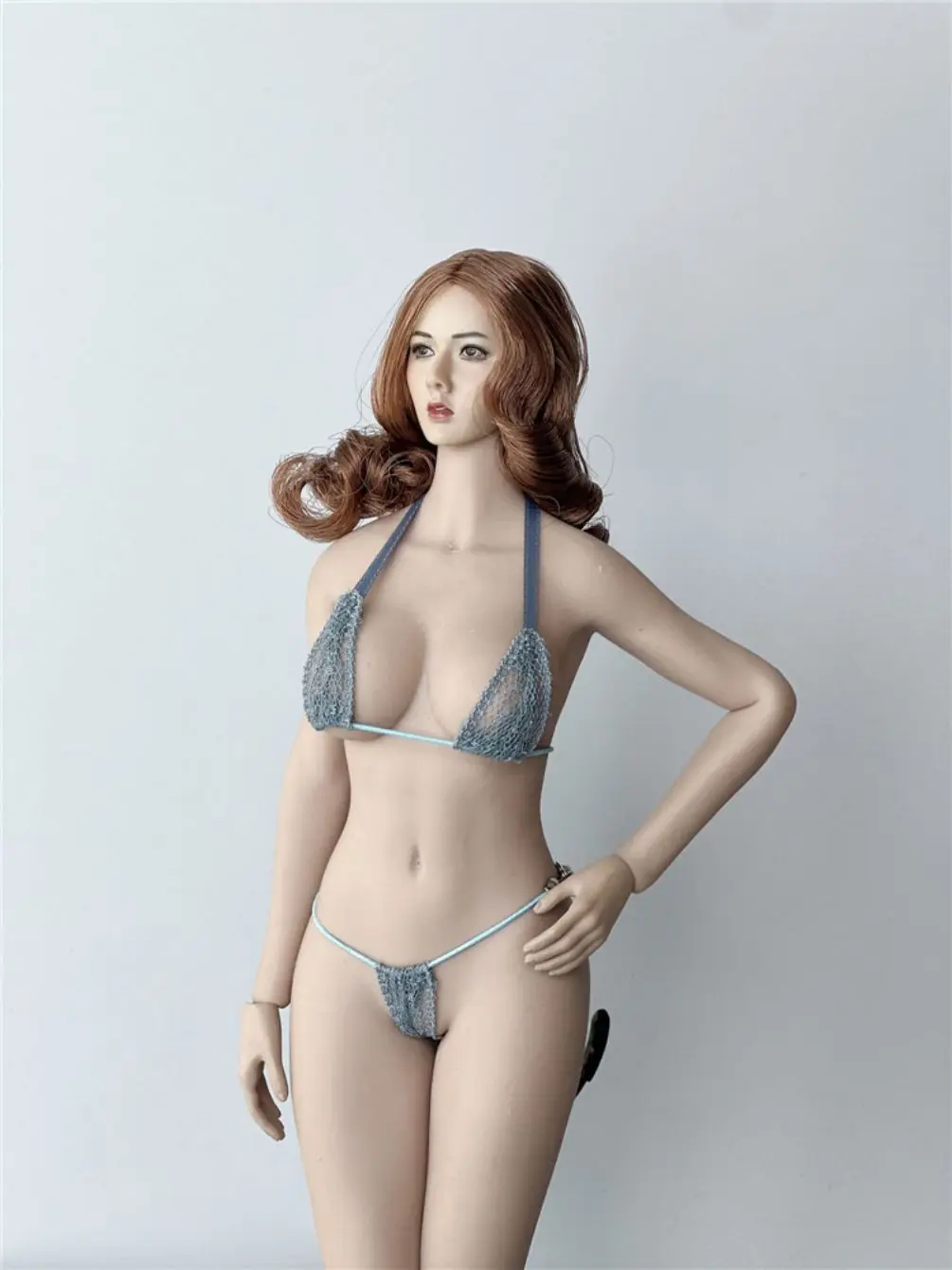 Set bikini femminile in pizzo in scala 1/6, accessori di abbigliamento, modello adatto per bambole con corpo di figura d'azione con seno medio/grande da 12 pollici
