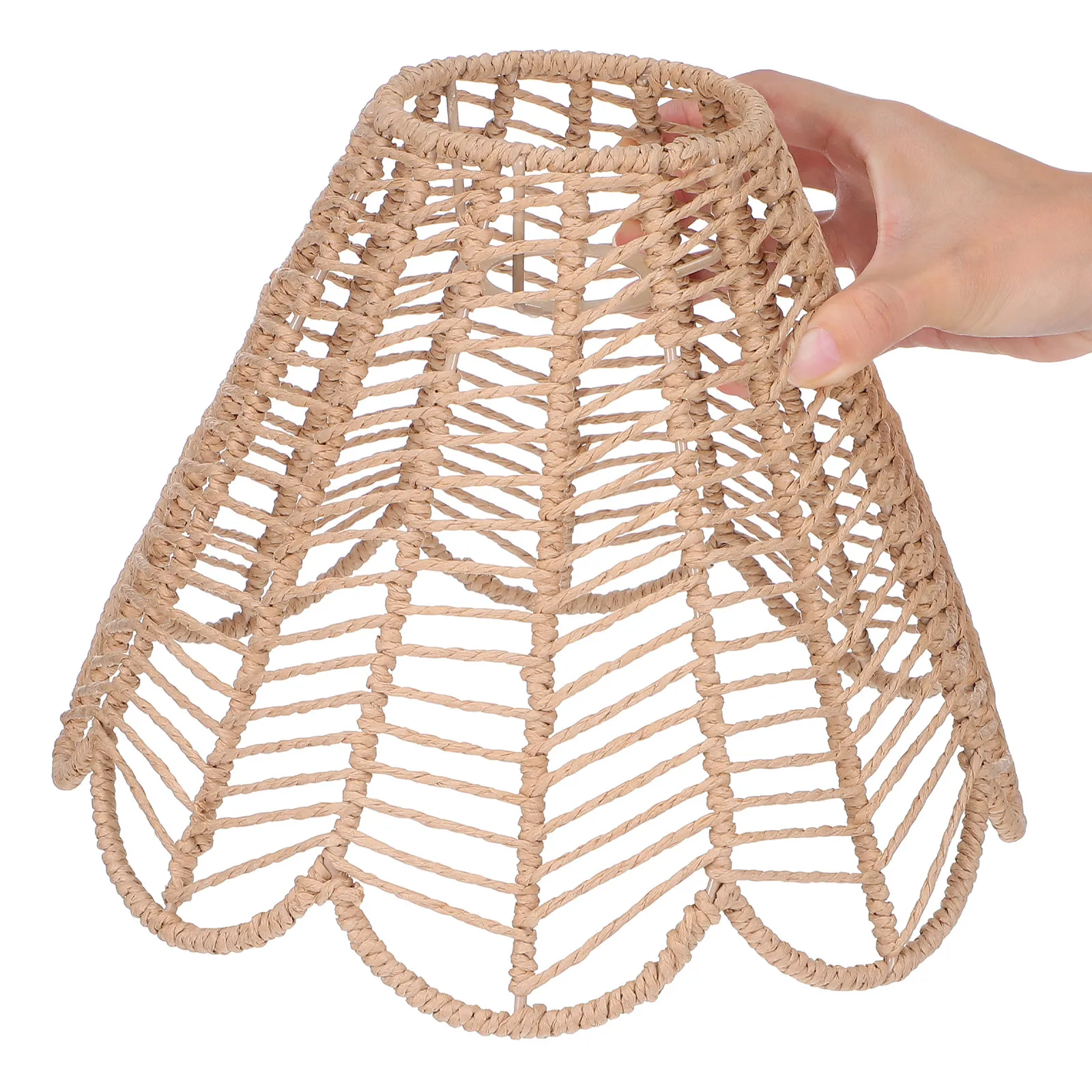 Vintage Ceiling Light Shade Decorative For For Restaurants Fall Decor Light Handmade Woven Rope Paper Pendant Lamp