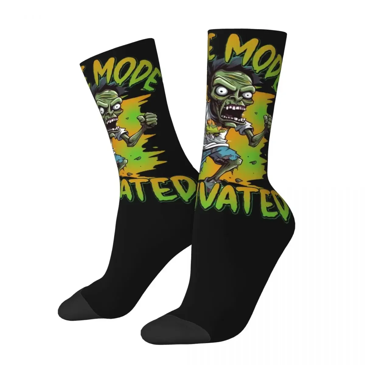 Zombie Mode Activated Stuff Crew Socks Non-slip Daryl Dixon Skateboard Long Socks Soft for Women Men Small Gifts