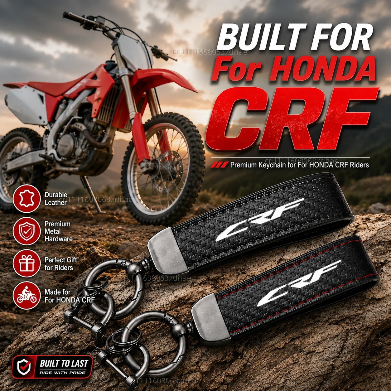 

High-Grade Leather Motorcycle Keychain Holder Keyring Accessories For HONDA CRF300L CRF250L CRF 230 450L CRF250F 250 450 R/X 150