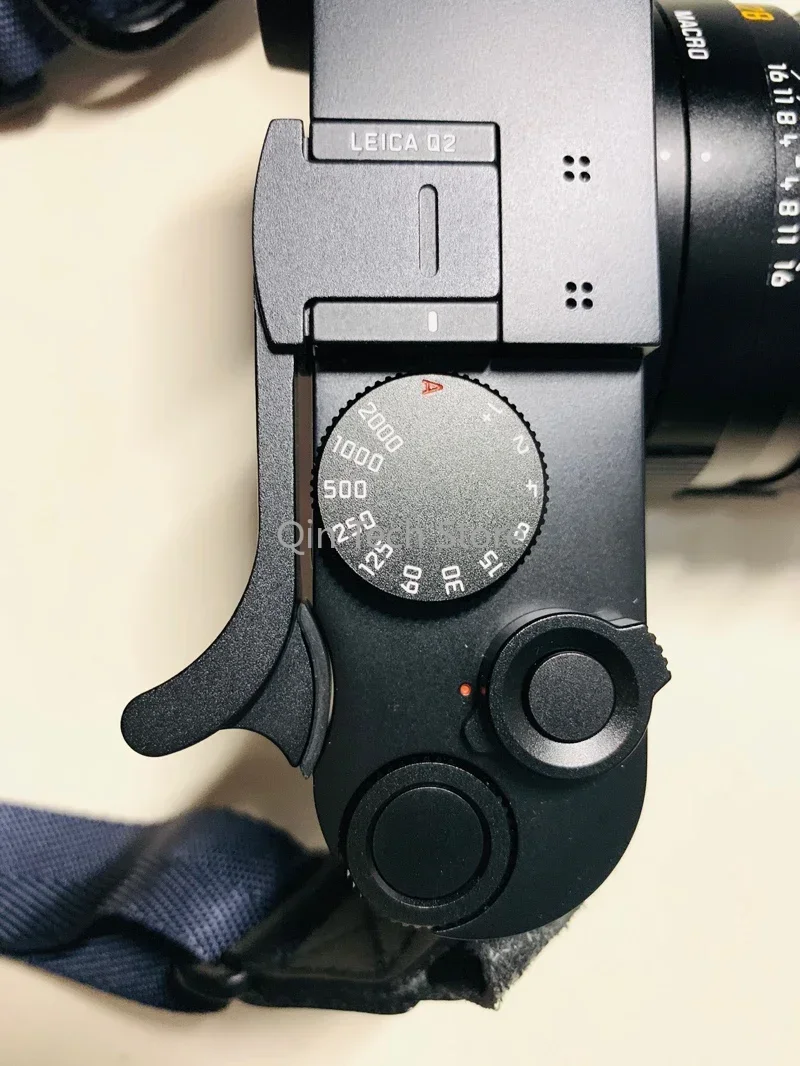 Metalen duimgreep Flitsschoenafdekking Camerahouder voor Leica Q2 Q Typ 116, zwart zilver, aluminium duimgreep
