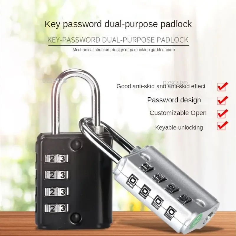 TSA Customs Code Lock For Suitcase Baggage Toolbox Luggage Travel Lock Bike Lock 4 Dial Digit Password Lock Travel Padlock