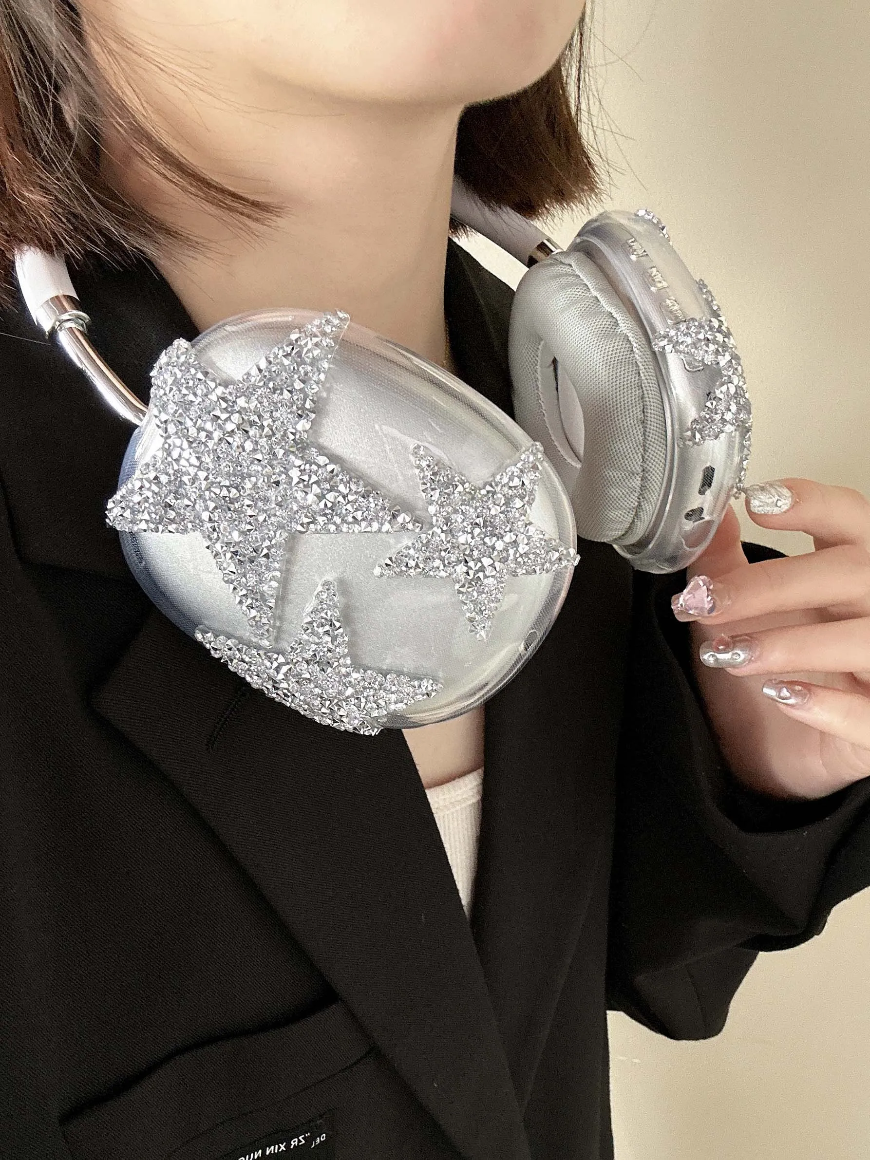 Blingbling نجوم لطيف لتقوم بها بنفسك الإضافية ل أبل Airpods ماكس الكرتون لطيف حقيبة سماعة الاذن ل Airpods ماكس لينة سيليكون كابا سماعة غطاء #3