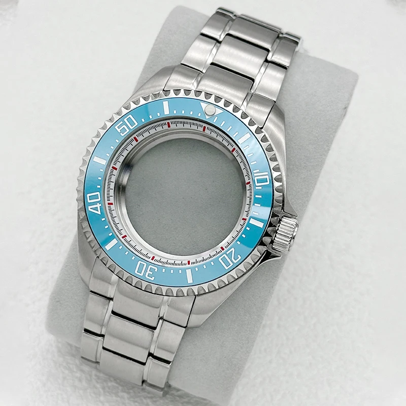 42mm SKX007 Watch Case Strap Set NH36 NH35 Case  Domed Sapphire Double-Layer Crystal For NH35 NH36 4R35 7S Movement Watch Case