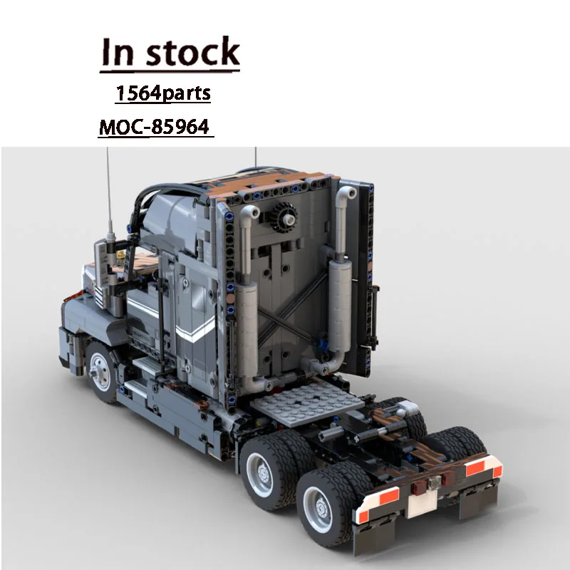 MOC-85964 Classic New Cargo Transport Flat-Nose Truck Building Block Model, 1564 Pieces, Boys' Children's Birthday Toy Gift