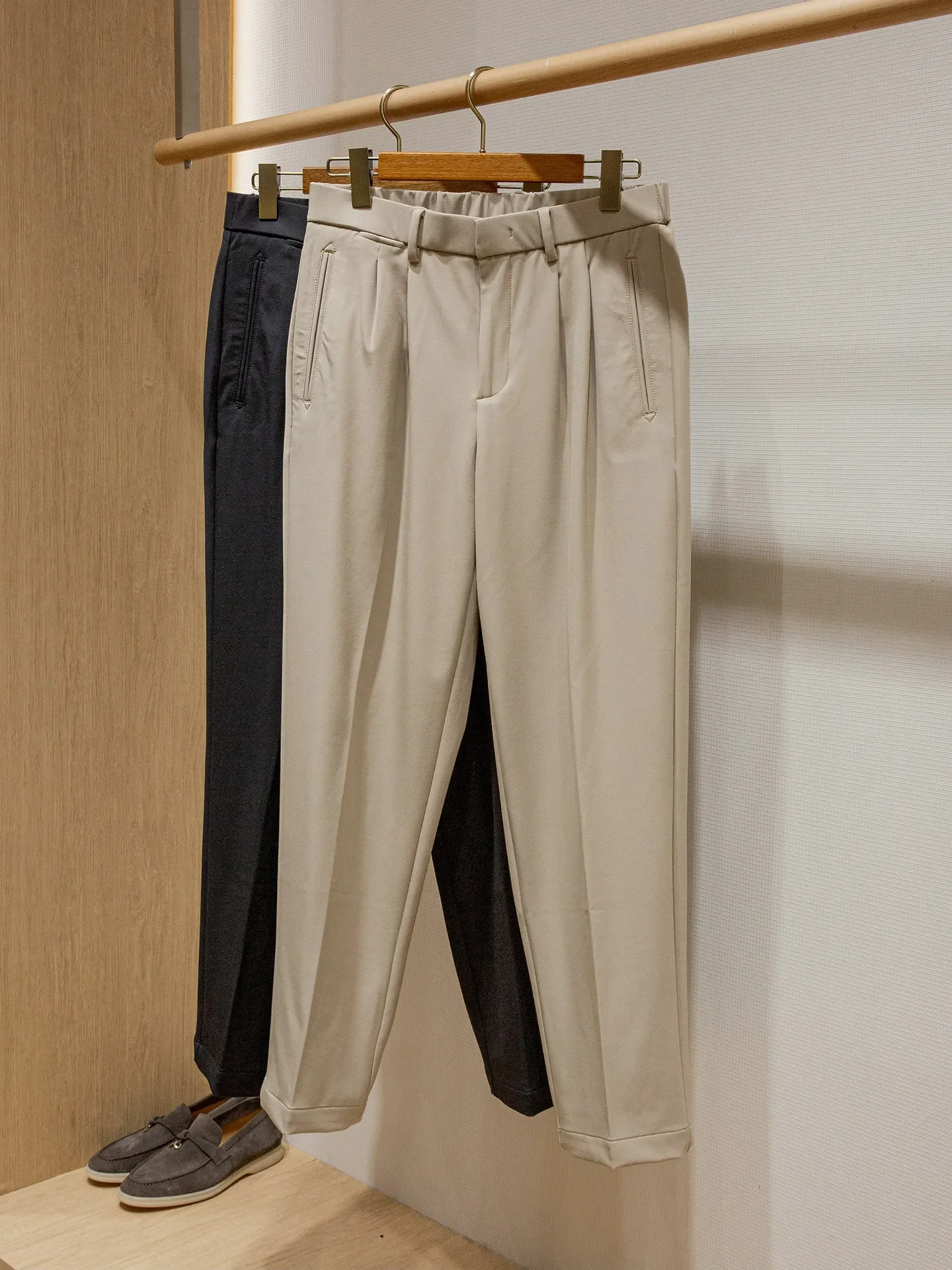 Modal mulberry silk blend, old money men's business light luxury casual straight pants