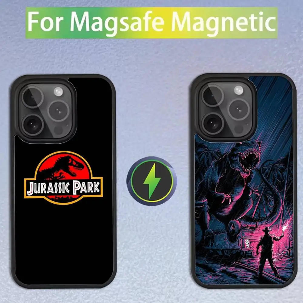 

J-Jurassic Park Dinosaur World Phone Case For iPhone 16,15,14,13,12,11,Pro,Max,Plus,Mini,SE Magsafe Magnetic Wireless Charging