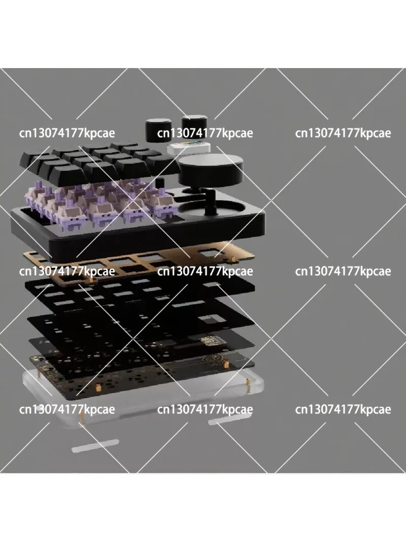 Three-Button Shortcut Mechanical Keypad, 16 Keys with PS Clip Painting for Quick Access