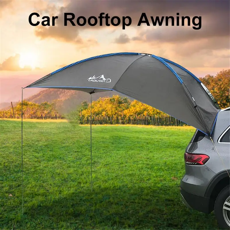 Car Trunk Tent For Camping Waterproof Auto Awning SUV Car Tail Tent Portable Trunk Sleep Bed Shade Awning For Self-driving Beach