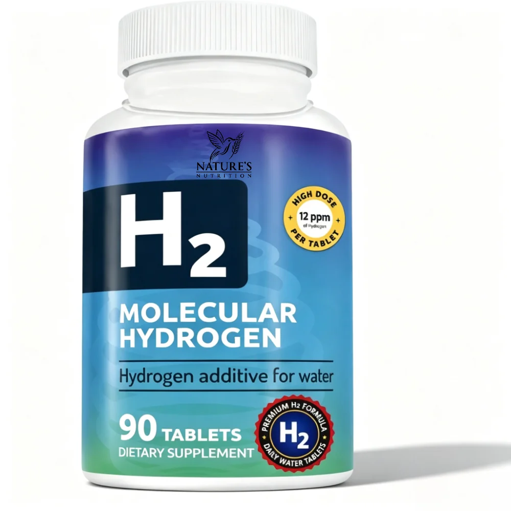 Hydrogen Water Tablets Magnesium 12 PPM H2 Molecular Hydrogen Effervescent Tablets for Drinking Water Energy Wellness 90 Tablets