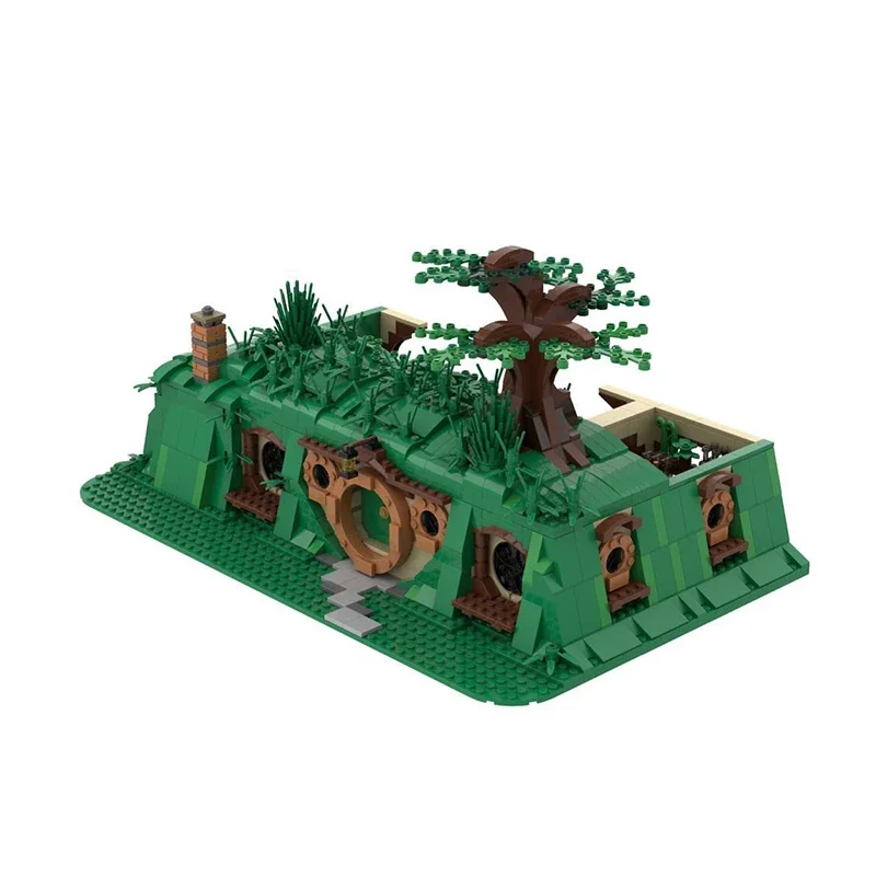 Magical Rings Movie Scene Moc Building Blocks Bag End House Model Technology mattoni assemblaggio fai da te Street View Toys regali per bambini