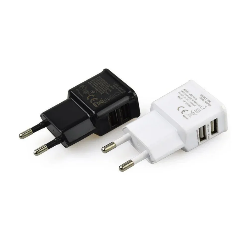 1/2 USB ميناء التوصيل شاحن التيار الكهربائي 5 فولت 2A العالمي سريع محول الشحن الاتحاد الأوروبي التوصيل السفر محول الطاقة المحمولة للهاتف #3