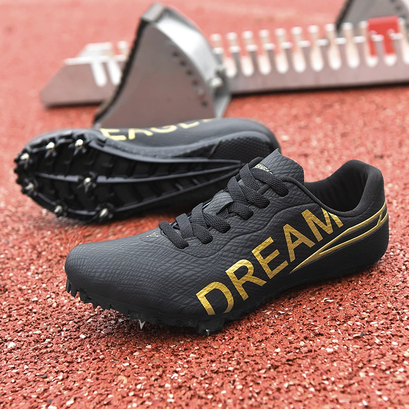 Dream Eagle Spikes Sprint Shoes Professional Lightweight Track Field Athletic Men Short Running Jumping Training Nails Sneakers