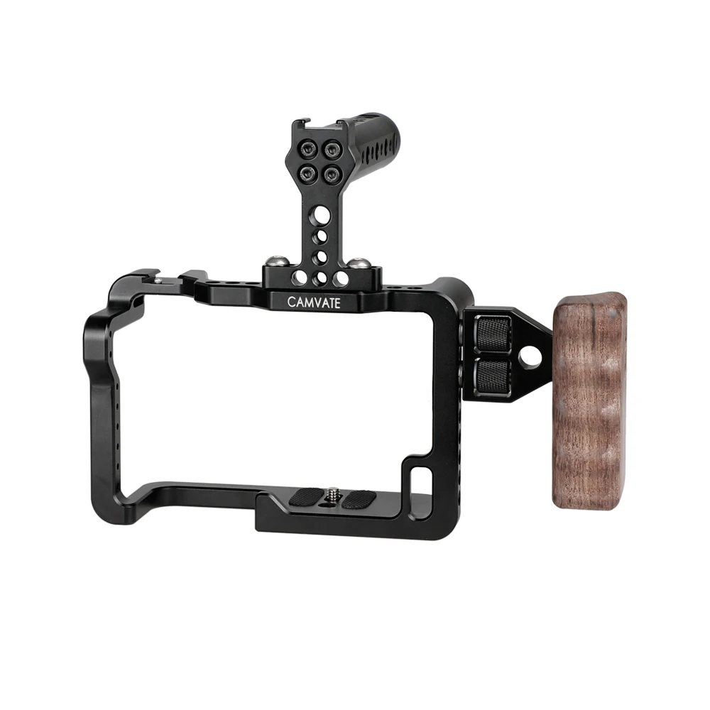 HDRIG  GH5 Full Cage Kit With Top Cheese Handle And Shoe Mounts For Panasonic GH5 Camera Cage  DLSR cameras