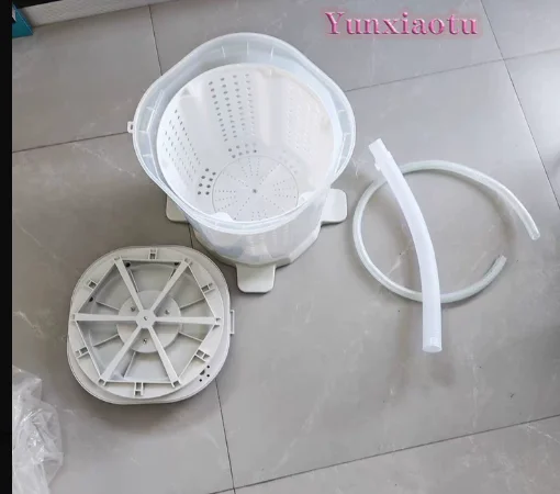 Non-Electric Manual Clothes Washer, Hand Crank All-in-One Washing & Spin Dryer for Socks in Student Dormitory