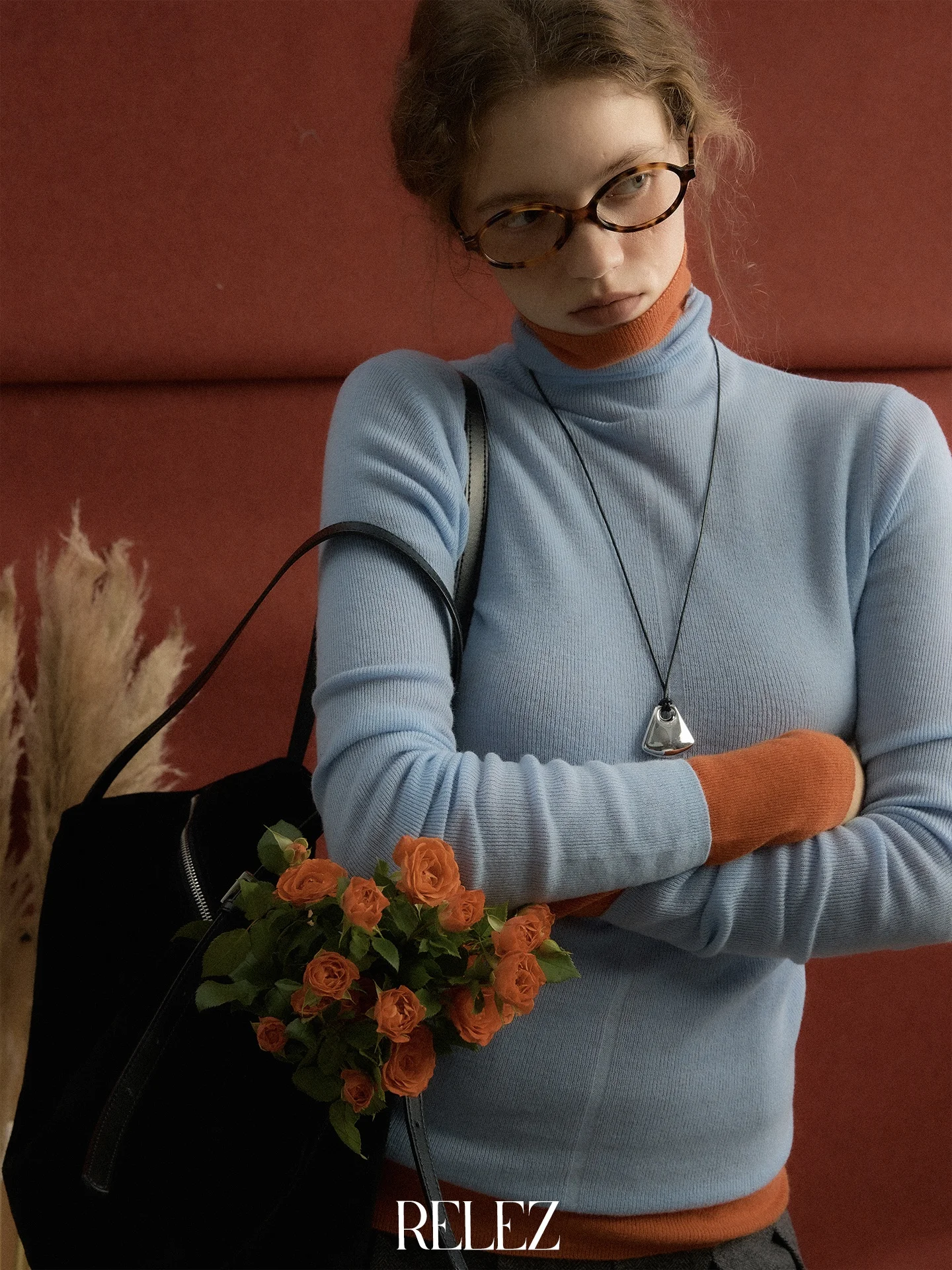 

Relez 00% Wool High Ne Knitted Base irt Women's Autumn Winter New Simple Slimming Top Layered Upper Body Clothes