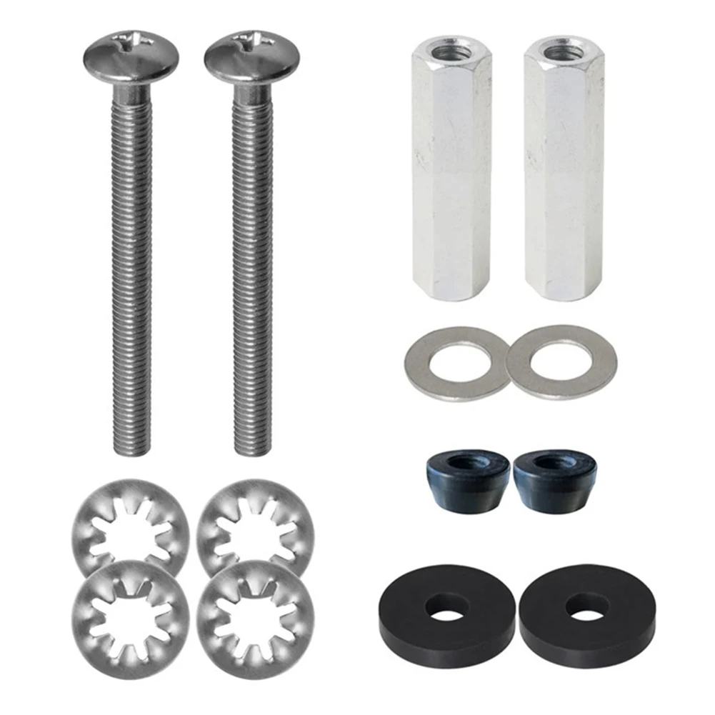 Toilet Maintenance Stainless Steel Toilet Screws Heavy Duty Toilet Hardware Comprehensive Toilet Kit Easy Replacement Screws