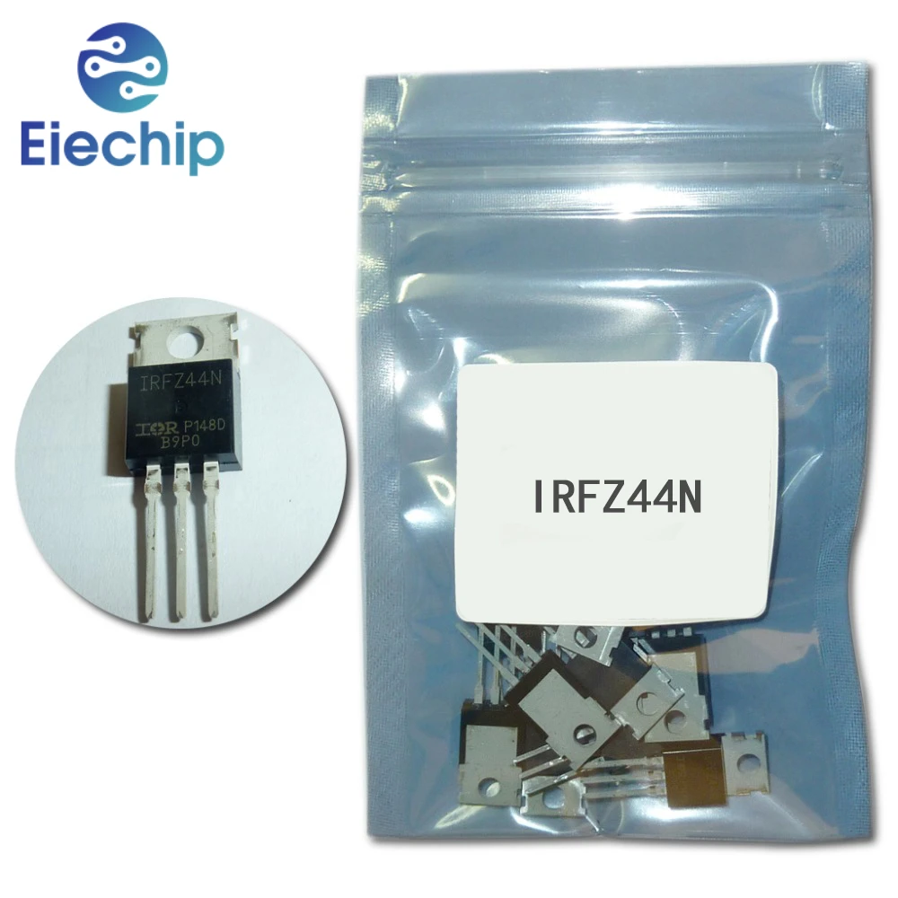 Kit de transistores Mosfet IRFZ44N TO220, transistores de alta potencia IRFZ44 TO-220, IRFZ44NPBF 49A, 55V, efecto de campo, 10 unids/set