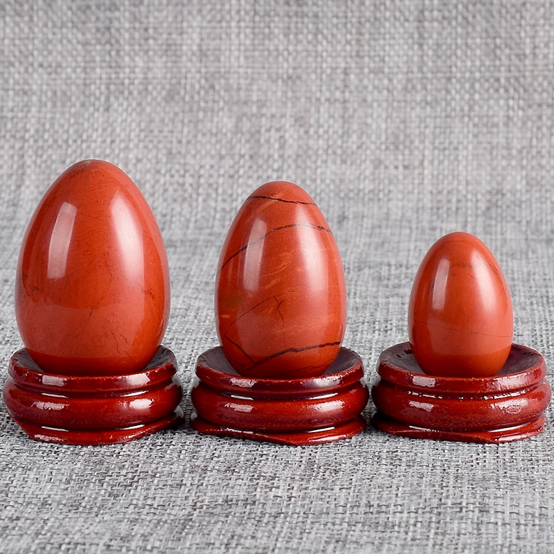 Jade Egg Set Natural Red Jasper Massage Yoni Ball Pelvic Kegel Exercise Health Care Tool Crystal Sphere Vaginal Muscle Tighten