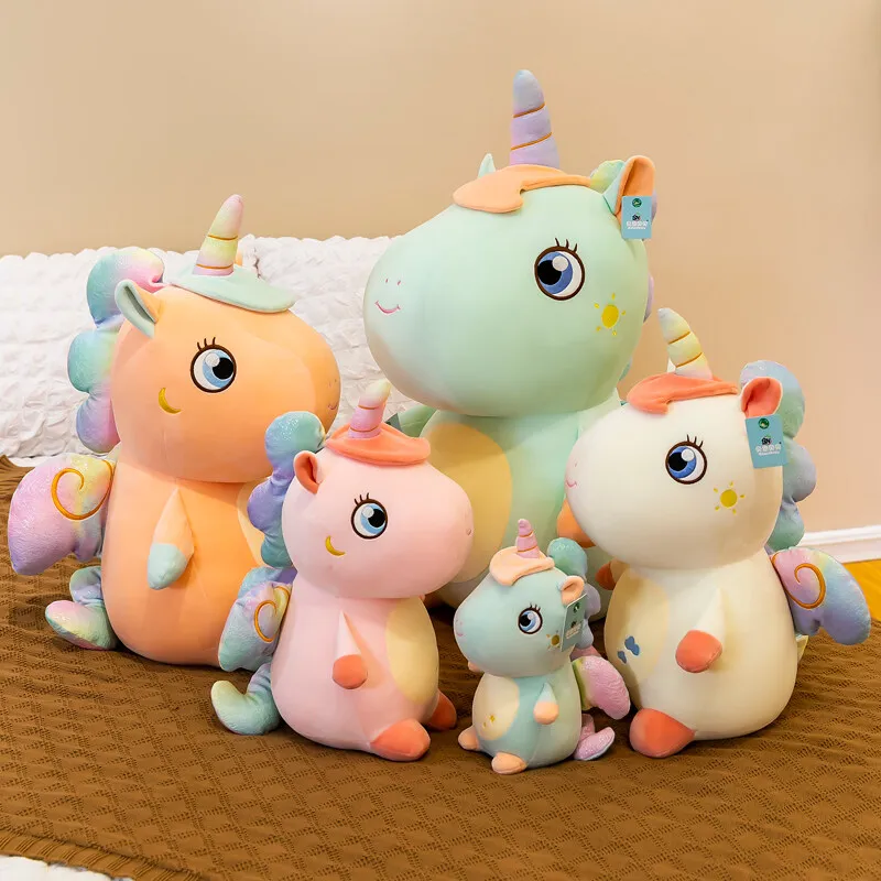 Cute Starry Sky Unicorn Doll Plush Toy Animal Stuffed Kawaii Multicolored Pillow Children Girl Birthday Christmas Gifts