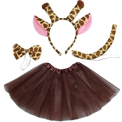 Giraffe  Animal Ears Tail Bow Tie Tutu Skirt Fancy Kids Adult Props Party Gift Birthday Halloween Costume Cosplay