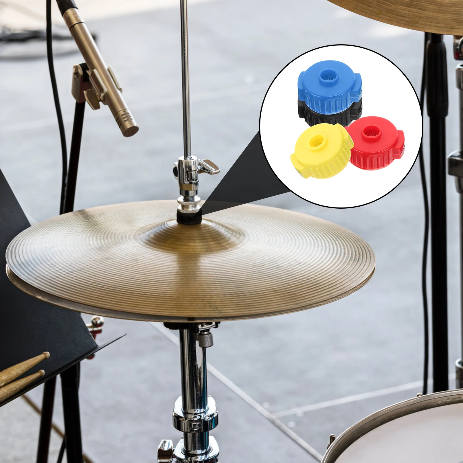 

4 Pcs Quick Release Hat Cymbal Assembly Nuts Drum Cymbals Parts Screw Cap Accessories Stand