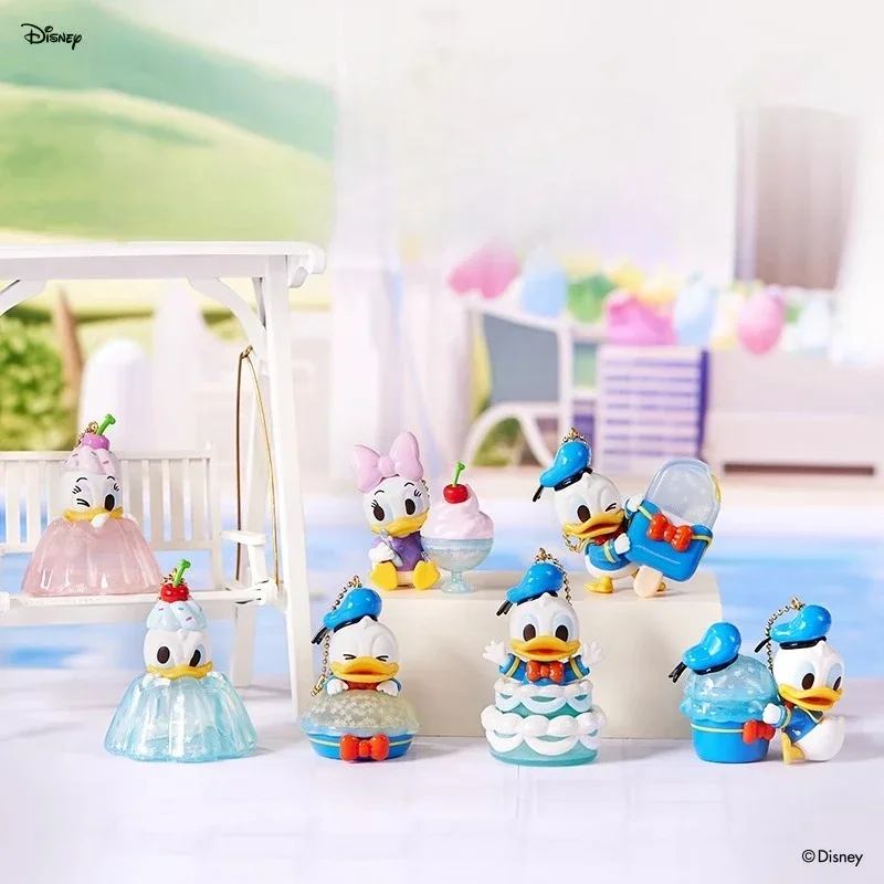 

New Disney Donald Duck Ice Sparkle Series Blind Box fuzzy keychain Cute Keychain for Girls, Collectible Figure Charm Gift