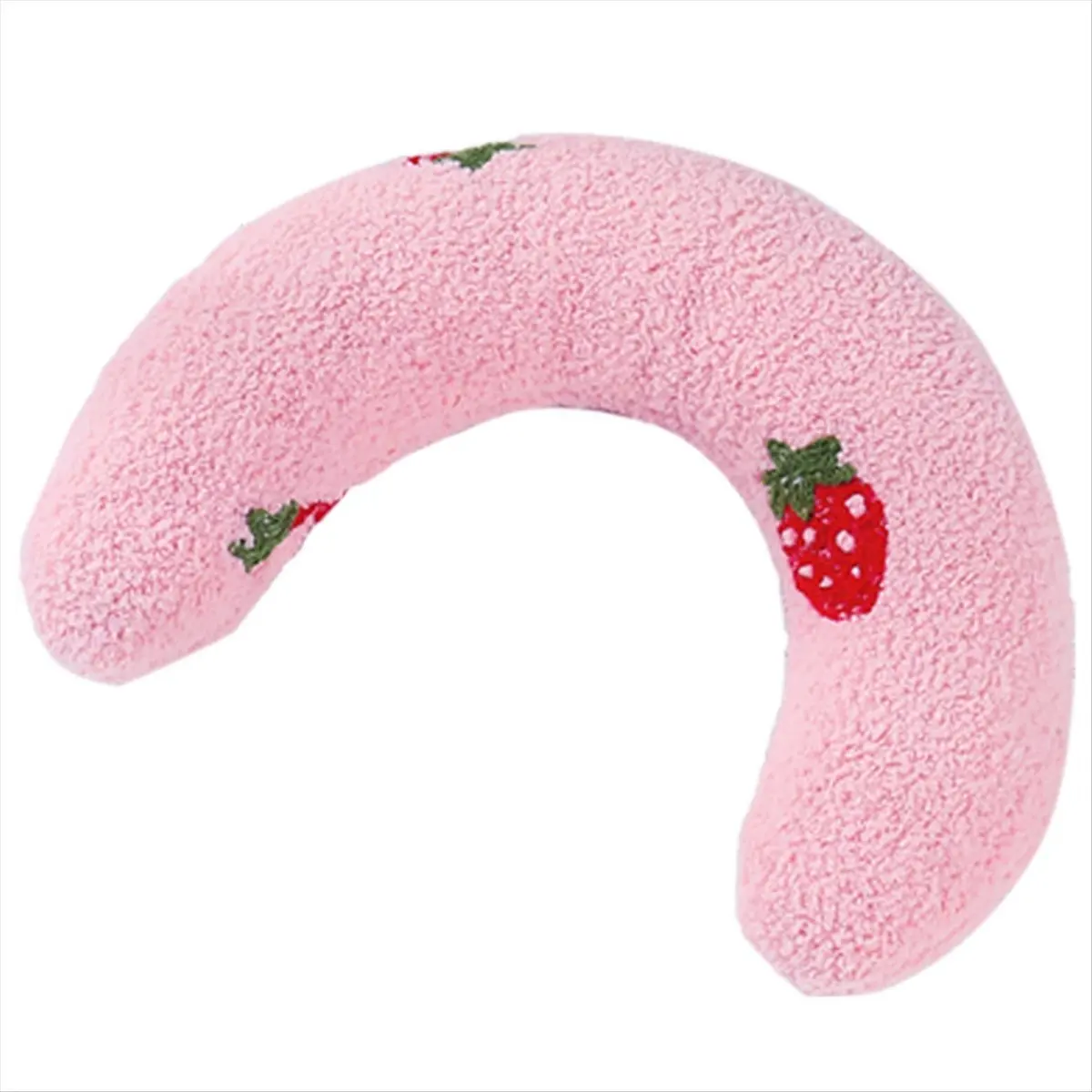 AB52 Little Pillow for Cats Neck Protector Deep Sleep Puppy U-Shaped Pillow Kitten Headrest for Cats Indoor,Pink