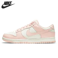 Nike-Homens e Mulheres Dunk Low Skate Shoes, Cestas, Classiques, Laranja, Preto