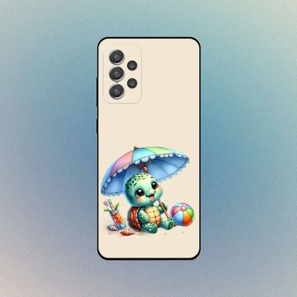 حافظة هاتف Baby T-Turtles لهاتف سامسونج جالاكسي S25، S24، S21، S22، S23، S30، مع غطاء حامل