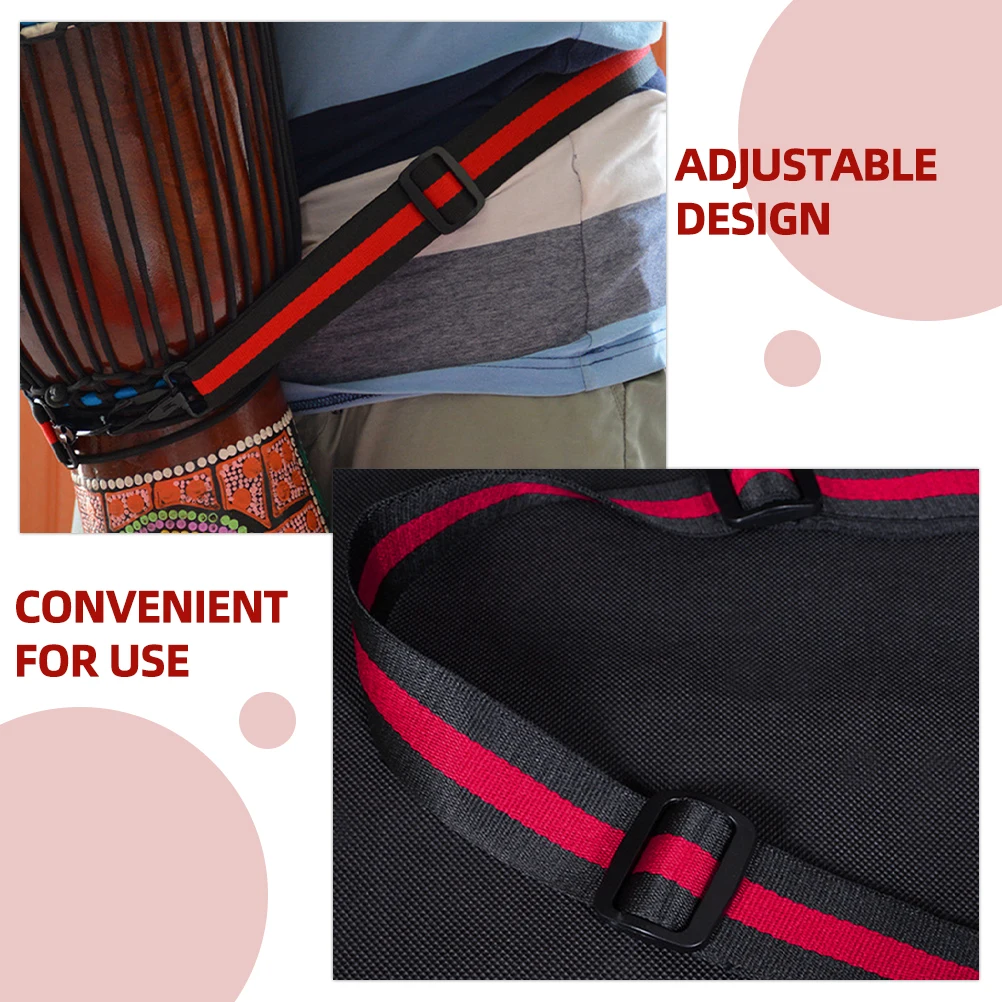 

Djembe Strap African Drum Sling Adjustable Parts Accessories Wide Shoulder Belt