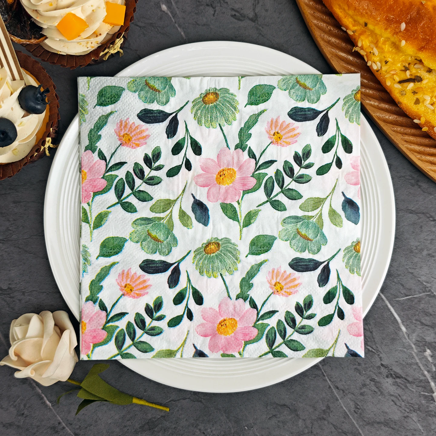 20/50pcs 33*33cm 2ply Fresh flowers paper Napkins Suitable f