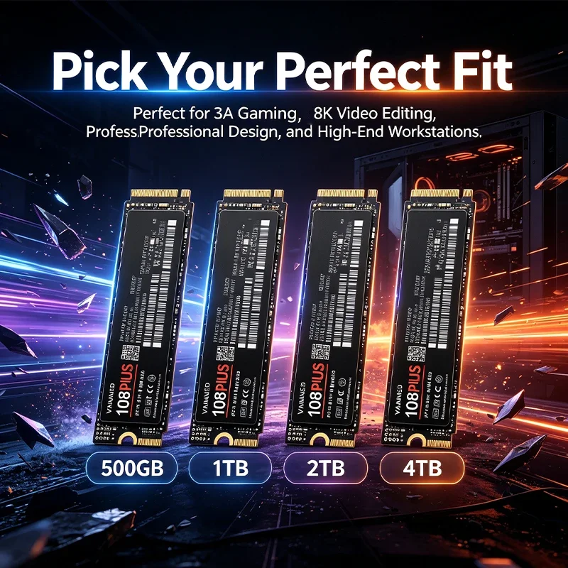 1080 PLUS Original SSD 500GB 1TB 2TB 4TB M.2 NVMe Internal Solid State Drive Hard Disk for Laptop Desktop Notebook Pro Max