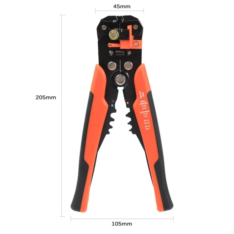 1PC AWG22-10/0.5-6.0mm² Multifunctional Crimping Plier Wire Cutter Suitable For Cold-Pressed Terminals