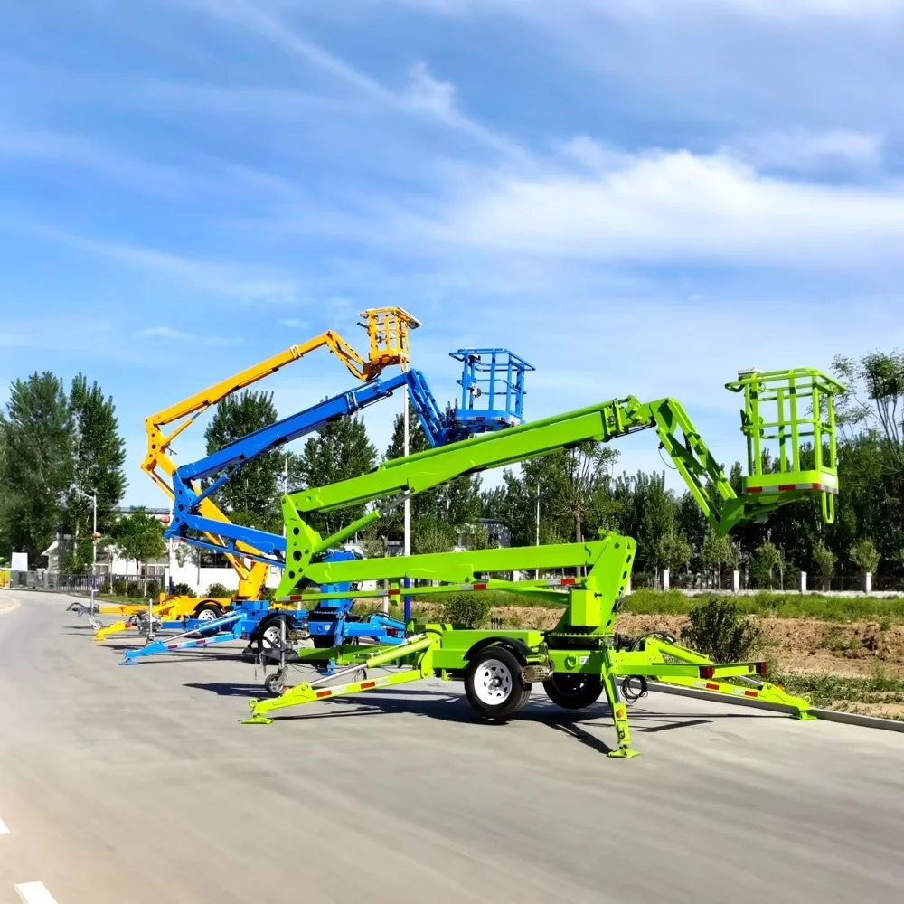 Factory Price 10m-20m Hydraulic Man Lift Telescoping Articulated Tracked Spider Boom Lift Towable Spider Boom Lift Aerial Work