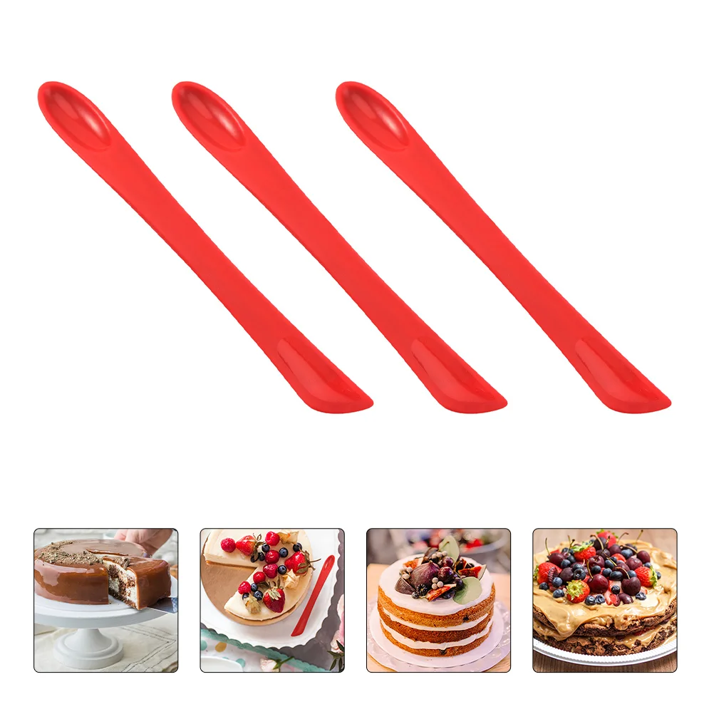

3 Pcs Scraper Heat Resistant Spatula Cake Food Tool Dual-purpose Baking Tools Butter Air Chocolate
